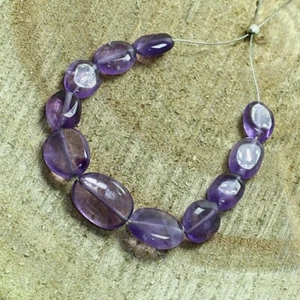 Cuentas ovaladas lisas de amatista briolette naturales sueltas para hacer joyas - Imagen 1 de 3