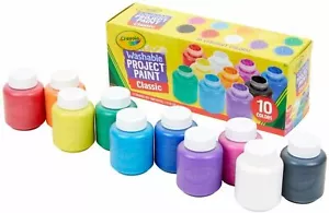 Crayola Washable Kids Set Paint Pack of 10 Bottles 2oz  - Picture 1 of 10