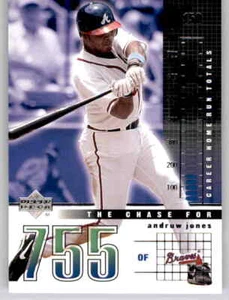 2002 Upper Deck Chase For 755 Andruw Jones Insert MLB UD PWE Braves #2 - Picture 1 of 2
