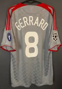 MEN FC LIVERPOOL 2008/2009 GERRARD #8 UEFA SOCCER FOOTBALL SHIRT JERSEY SIZE XL - Picture 1 of 15