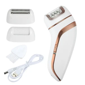 Electric Epilator Cordless 3 in 1 Electric Hair Removers Kit Rechargeable White - Picture 1 of 4