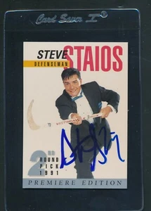1991/92 Arena Draft Premiere Edition #20 Steve Staios Signed Auto *C6918 - Picture 1 of 1