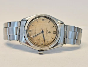 1950s ROLEX 6085 & GAY FRERES stretch bracelet semi bubbleback super Oyster OCC - Foto 1 di 23