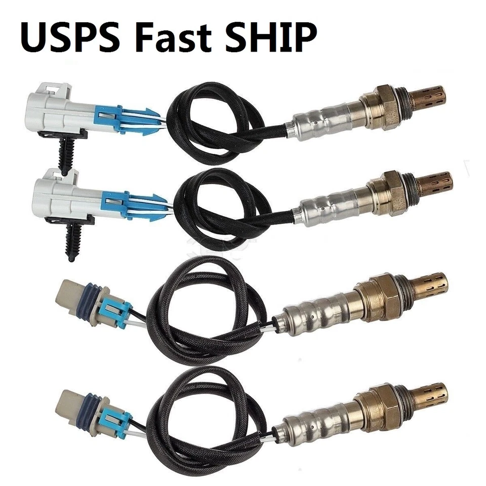 4PCS Oxygen Sensor For GMC Yukon 2008-2014 Chevy Silverado 1500 Up+Downstream - Image 1 of 4