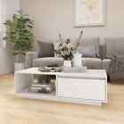 Coffee Table White 110x50x33.5 Cm Solid Pinewood