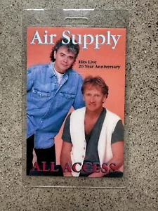 Air Supply vintage all access backstage pass laminato '96 - Foto 1 di 2