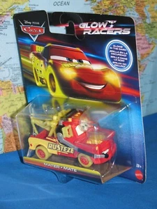 DISNEY PIXAR CARS GLOW RACERS MATER . MATE RUSTEZE GLOWS IN THE DARK *BRAND NEW* - Picture 1 of 12