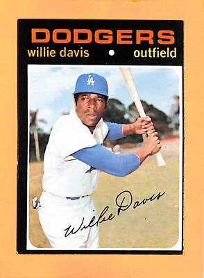 1971 Topps #585 Willie Davis Los Angeles Dodgers - Image 1 of 2
