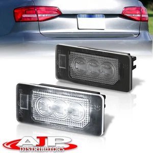 2PC Bright LED License Plate Lights Lamps Kit For VW VAG Golf Jetta Mk6 Touran - Picture 1 of 8