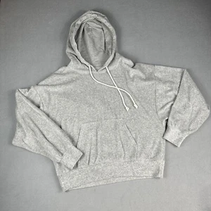 American Eagle Hoodie Sweatshirt Damen klein grau Pullover Oberteil gerippt weich Strick - Bild 1 von 8