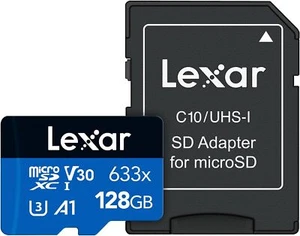 Lexar 633x UHS-I MicroSDXC Card U3 Micro SD 128GB, 256GB, 512GB with Adapters - Picture 1 of 32