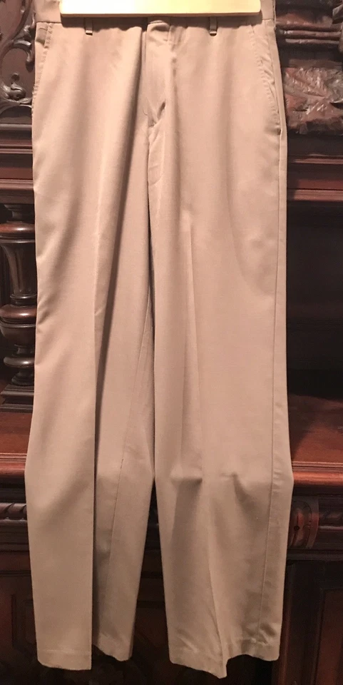 Chaps Taupe Brown Grey Pants Size 18 Boys Dress Slacks Poly Blend - Image 1 of 4