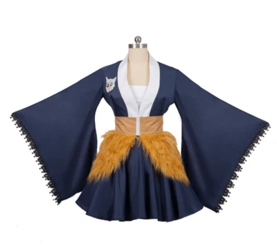 Anime Demon Slayer Hashibira Inosuke Cosplay Costumes Uniform Halloween Suit - Image 1 of 4
