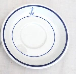 Shenango US Navy Mess Wardroom Fouled Anchor 6.1/4 inch Restaurant Saucer - Picture 1 of 2