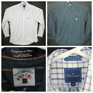 2 Stück FACCONABLE Herren Langarm Button Down Hemd Größe M Medium - Bild 1 von 9