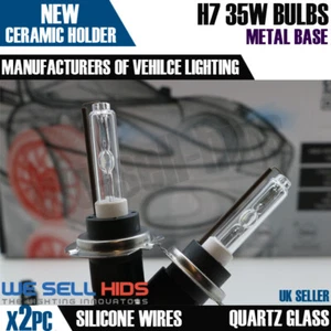 Super Quality H7 HID Xenon Replacement Bulb 2 Bulbs Headlight 35W AC Metal Base - Picture 1 of 7