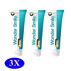 3X Wonder Smile dentifricio alle erbe pulizia denti bianchi rimuovi macchie tè caffè 80g - Foto 1 di 11