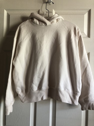 OFF WHITE Felpa con cappuccio A New Day avorio pullover manica lunga donna taglia media