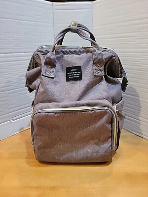 Land Mommy And Baby Back Pack Bag Chic Mom Heather Gray NWOT - Image 1 of 4
