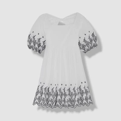 Vestido para niña Blush By Us Angels blanco bordado manga abullonada talla 14 Foto 1 de 3