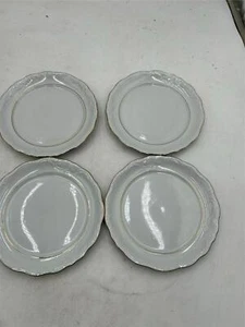 4) GIBSON GOLDEN LEGACY DESSERT PLATES WHITE - Picture 1 of 4