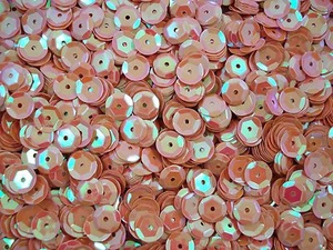 Taza de lentejuelas 8 mm albaricoque AB 20 g vestido de costura con cuentas de baile - Imagen 1 de 1