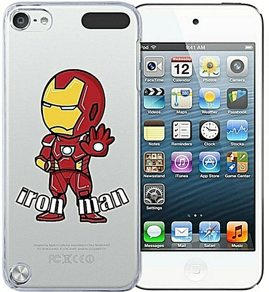 Cartoon Iron Man Superhero Cover For Apple iPod Touch 5 6 & 7 G - Image 1 of 1