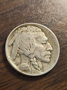 1913 P Type 1 Buffalo Nickel Full Horn - Picture 1 of 4