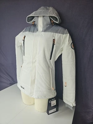 RRP £300 XXS Thandie Trespass Womens DLX Waterproof Ski Jacket White - Image 1 of 4