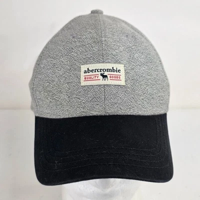 Sombrero gorra Abercrombie & Fitch Quality Goods correa trasera logotipo de alce negro pequeño Foto 1 de 4