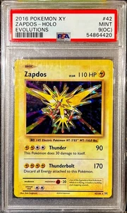 [PSA 9 OC Error] Pokemon Zapdos #42/108 Holo - XY Evolutions ⚡️ POP 5 - Picture 1 of 4