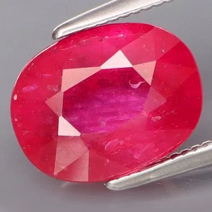 ¡Color encantador de 5,06 quilates! Piedras preciosas sueltas naturales GRANDES Top rojo rosa rubí Mozambique - Imagen 1 de 4