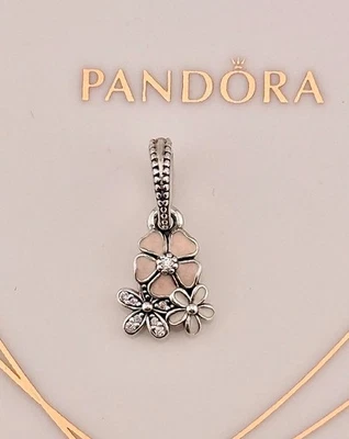 New Genuine Authentic Pandora Poetic Blooms Flowers Dangle Charm 791824ENMX - Image 1 of 4