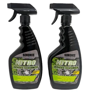 Simoniz Nitro Wheel Cleaner Spray 24oz - 2 Pack - No Scrub Removes Brake Dust - Picture 1 of 3