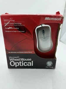 🌟Microsoft Wheel Mouse Optical Vintage Mouse: PC/MAC USB PS2🌟 - Picture 1 of 6