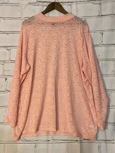 Torrid Women’s 4 (4X) Blush Pink Floral Lace Long Sleeve Top - Picture 1 of 5