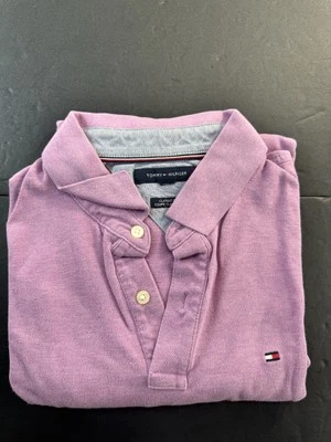 Camisa Polo Tommy Hilfiger Clásica Logo Grande Calce Clásico Púrpura Foto 1 de 4