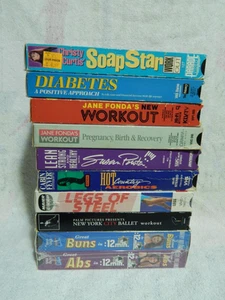 Soap Stars Work Out + Jane Fonda + Kathy Ireland + Susan Powter + (VHS x 10) - Imagen 1 de 10