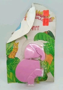 Mego Magnanimals Elephant Magnet Toy 1978 #81008 - Mint On Card  - Picture 1 of 5