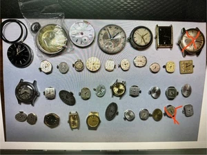 36 Teile Uhrwerke - funktionstüchtig & Teile Bulova Waltham Tissot Gruen Juvenia Tiffa - Bild 1 von 13