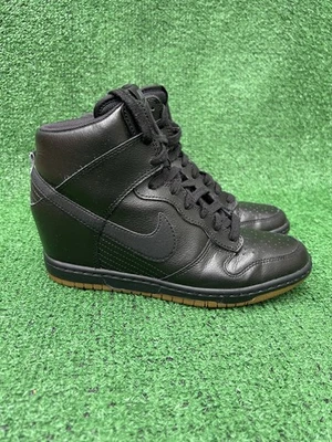 Nike Dunk Sky High Hidden Wedge Shoes 644877-014 Women’s Size 8.5 Black Used - Image 1 of 4