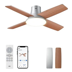 CEILING FANS WITH LIGHTS AND REMOTE, 12 SPEEDS & 3 FAN MODES, QUIET DC MOTOR - Picture 1 of 8