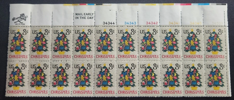 US Scott 1508 - Christmas Tree - MNH - 1973 Issue -Block of 20 - Image 1 of 1
