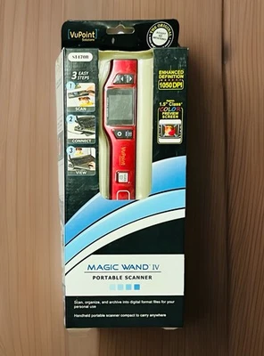 NEW ~ VuPoint Magic Wand IV Portable Color Scanner  1050 DPI 1.5” Classic LCD - Image 1 of 2