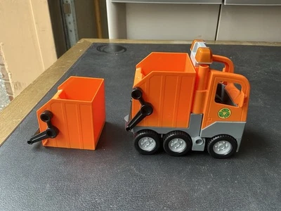 LEGO Duplo City Orange Garbage Recycling Truck #5637 W/ Extra Bin - Image 1 of 4
