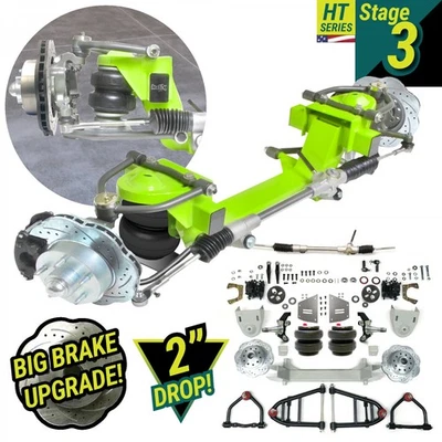 49-64 Studebaker Car Mustang II IFS Air Ride 2" Drop 5x4.75 Manual LHD Rack Foto 1 de 4