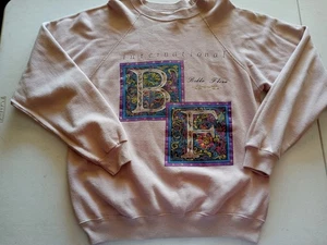 VINTAGE International Bella Flora Sweater Adult XL Beige Sweatshirt , 90's  - Picture 1 of 12