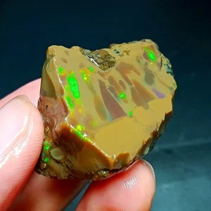 Ópalo Welo etíope natural áspero 149 quilates - Piedra preciosa de juego de fuego de panal 38x28x26 m - Imagen 1 de 6