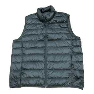 Uniqlo Ultra Light Down Puffer Vest Adult XL Green Full Zip Hike Streetwear 48" - Picture 1 of 23
