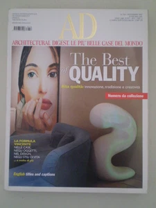 B972 AD ARCHITECTURAL DIGEST LE PIù BELLE CASE DEL MONDO N. 318 NOVEMBRE 2007 - Foto 1 di 1